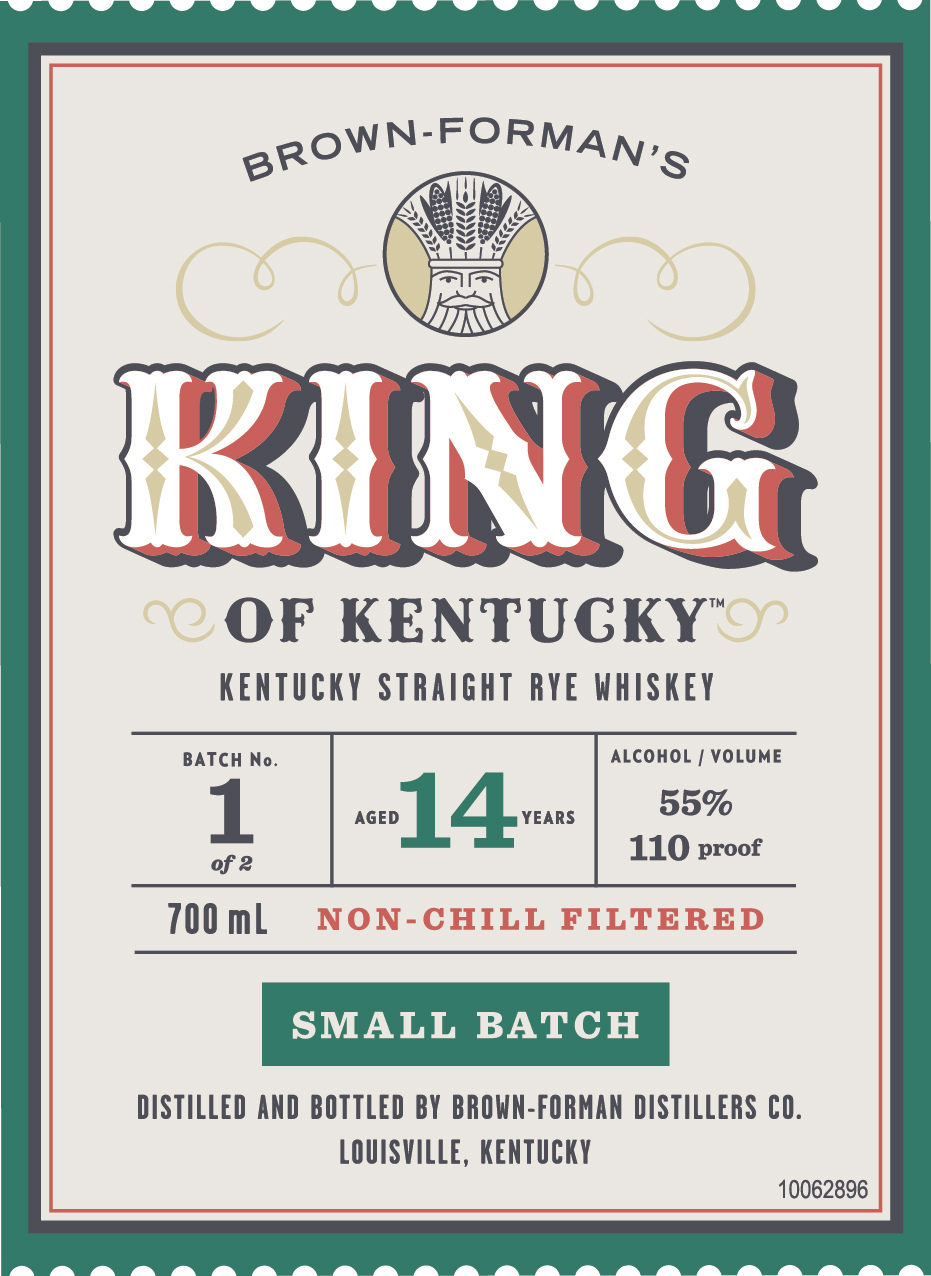 TABC label artwork for King of Kentucky Rye Small Batch 1