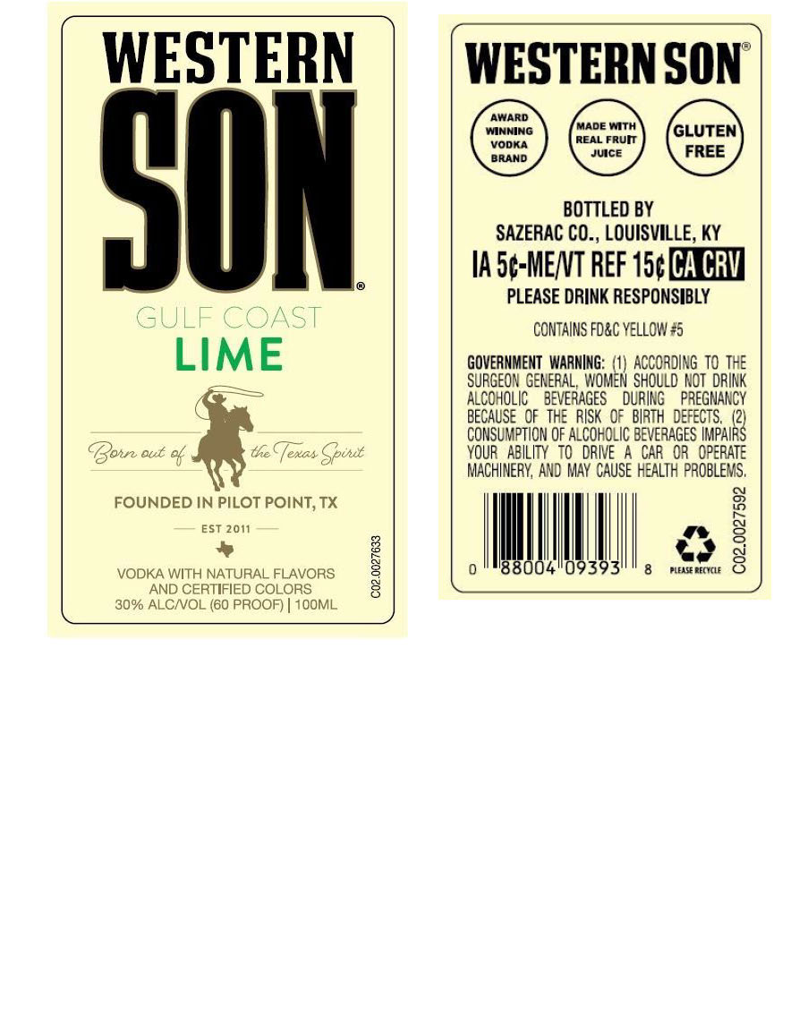TABC label artwork for Western Son Gulf Coast Lime