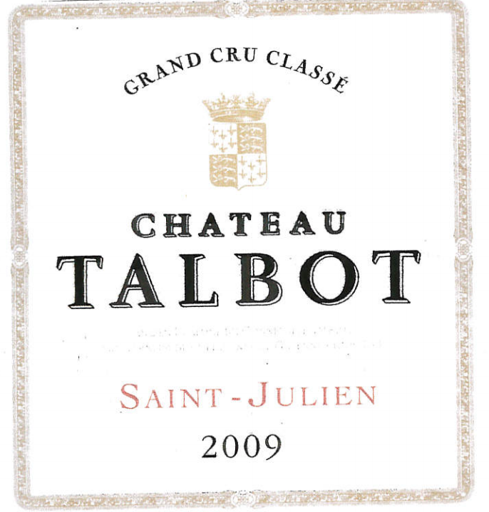 TABC label artwork for CHATEAU TALBOT GRAND CRU CLASSE RED BORDEAUX SAINT-JULIEN