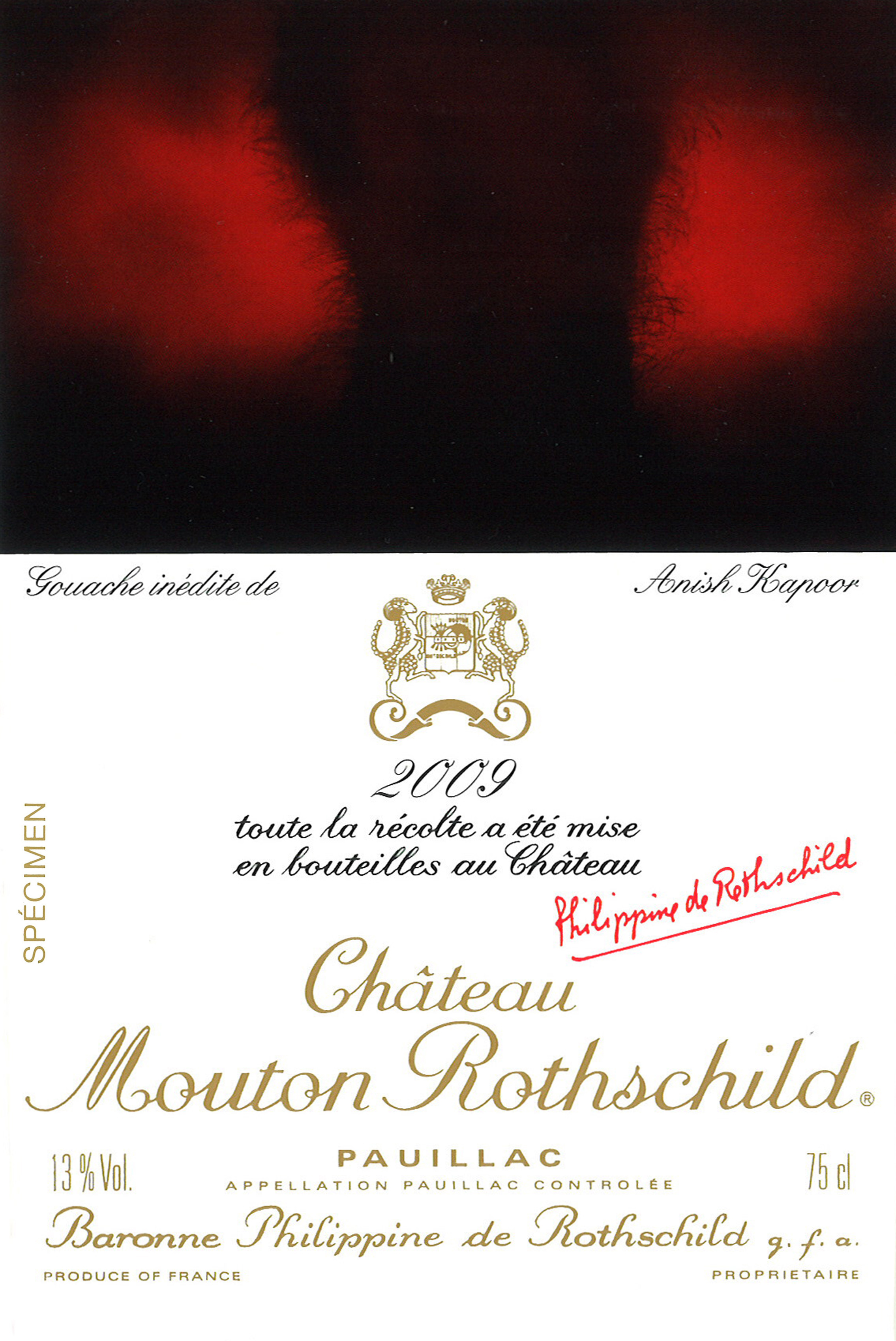 TABC label artwork for CHATEAU MOUTON ROTHSCHILD RED BORDEAUX PAUILLAC