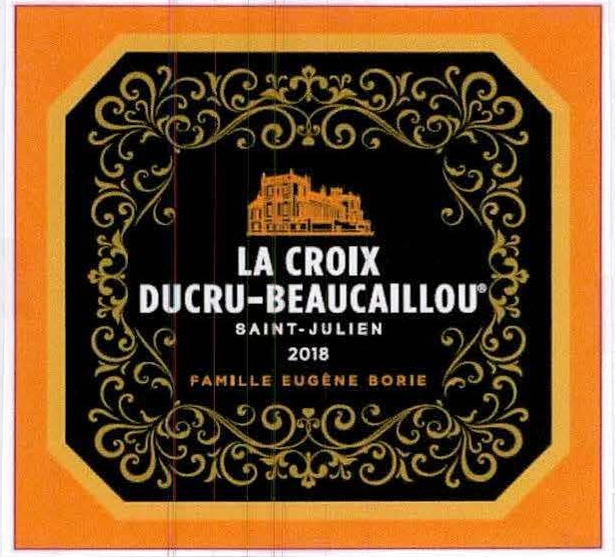 TABC label artwork for LA CROIX DUCRU-BEAUCAILLOU RED BORDEAUX SAINT-JULIEN