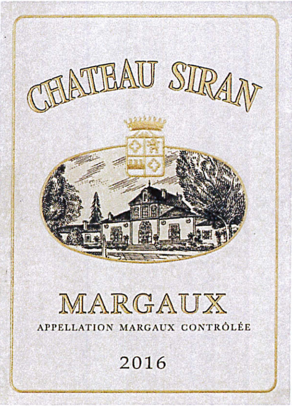TABC label artwork for CHATEAU SIRAN RED BORDEAUX MARGAUX