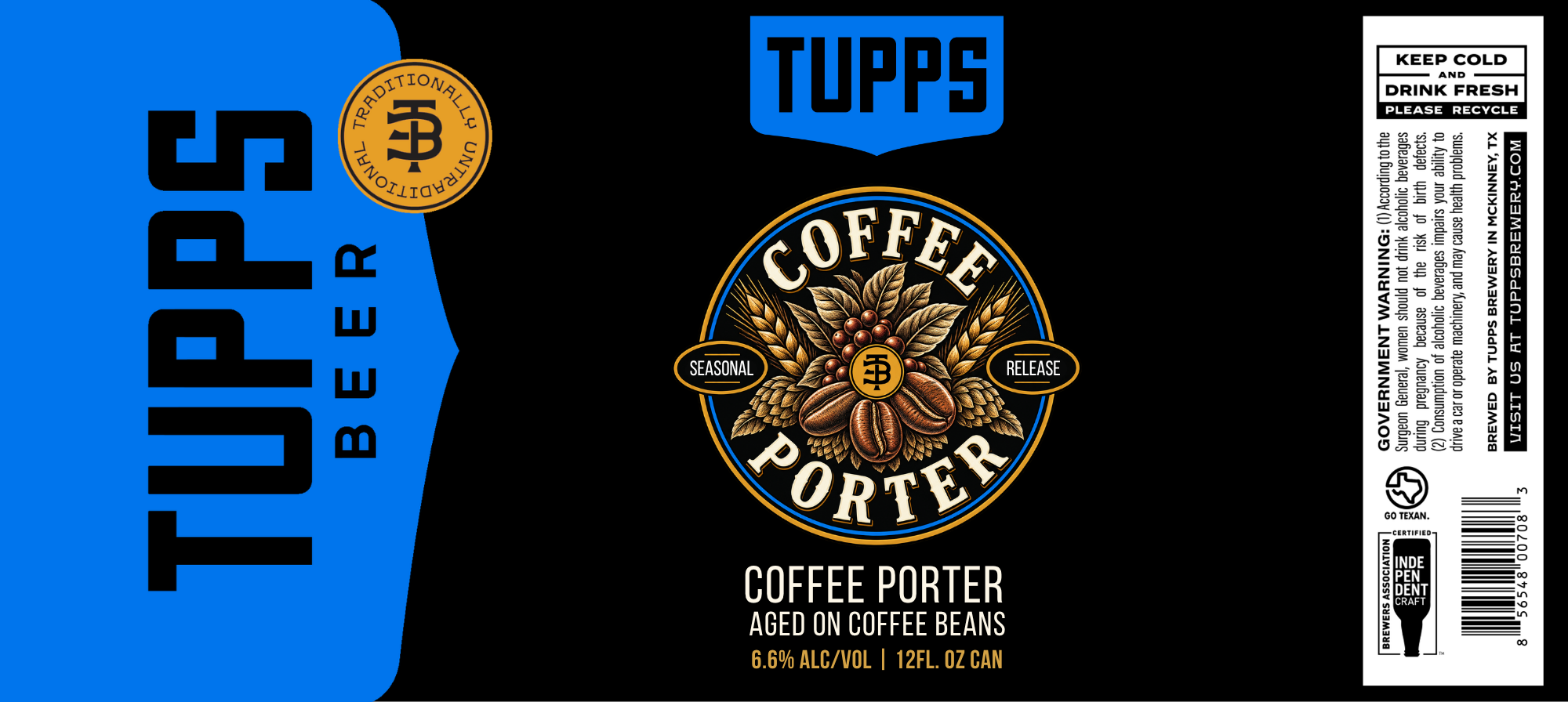 TABC label artwork for Coffee Porter