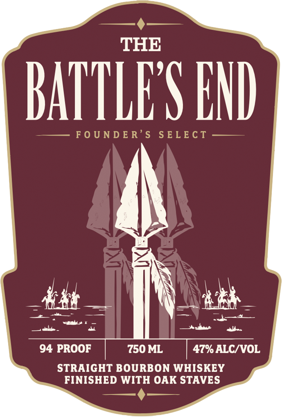 TABC label artwork for The Battle's End Founder Select Straight Bourbon Whiskey