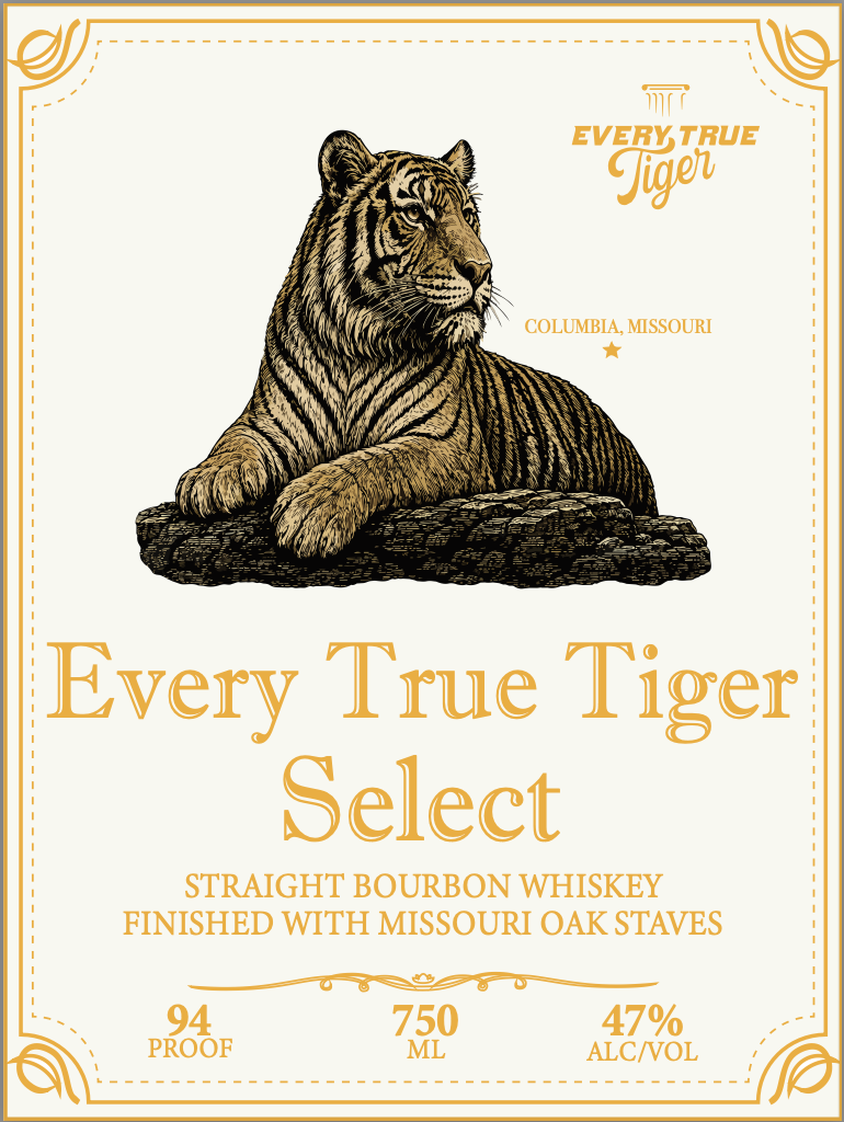 TABC label artwork for Every True Tiger Select Straight Bourbon Whiskey