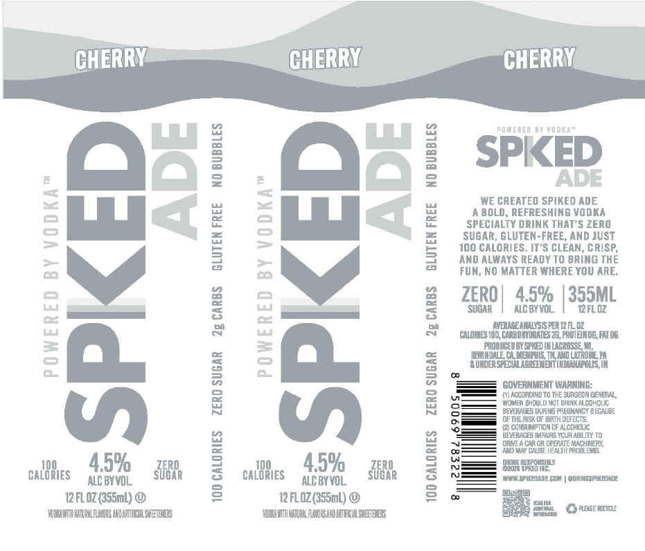 TABC label artwork for SPKED ADE CHERRY