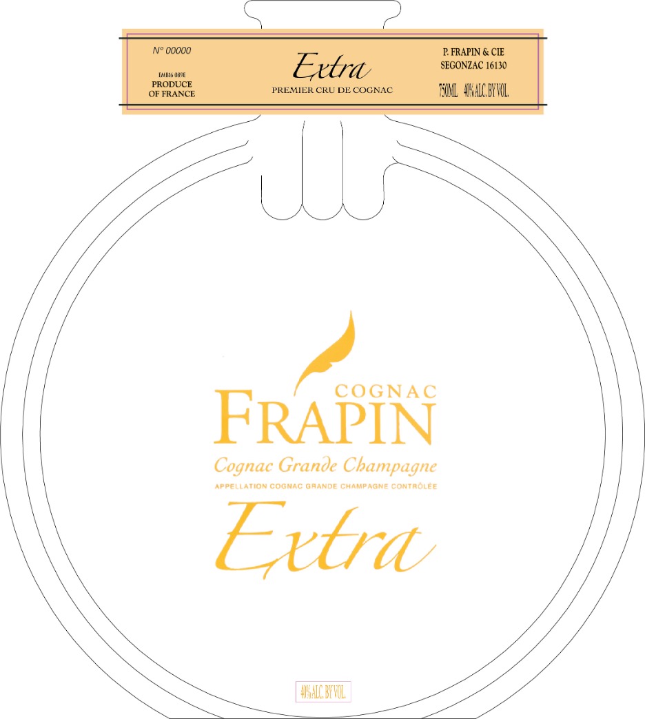 TABC label artwork for COGNAC FRAPIN EXTRA