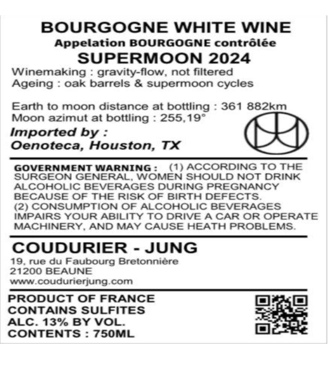 TABC label artwork for COUDURIER JUNG SUPERMOON