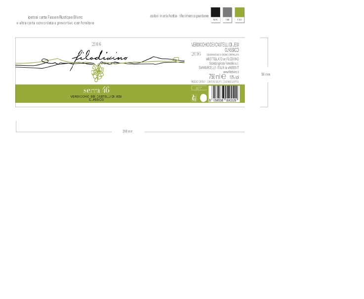 TABC label artwork for FILODIVINO SERRA 46 VERDICCHIO
