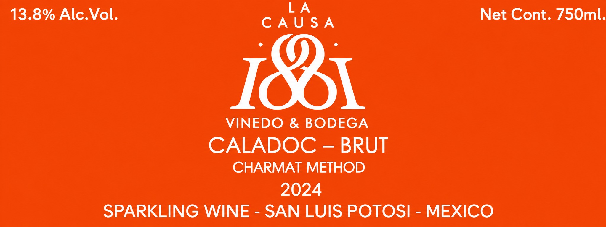 TABC label artwork for LA CAUSA 1881 CALADOC-BRUT