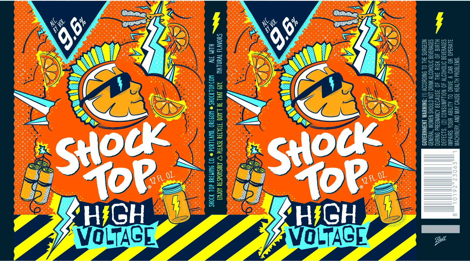 TABC label artwork for Shock Top High Voltage
