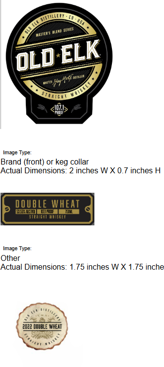 TABC label artwork for Old Elk Double Wheat Whiskey