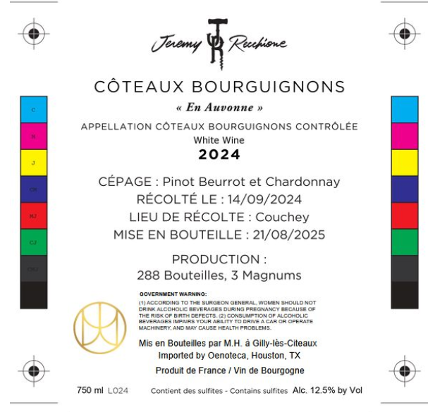 TABC label artwork for JEREMY RECCHIONE EN AUVONNE