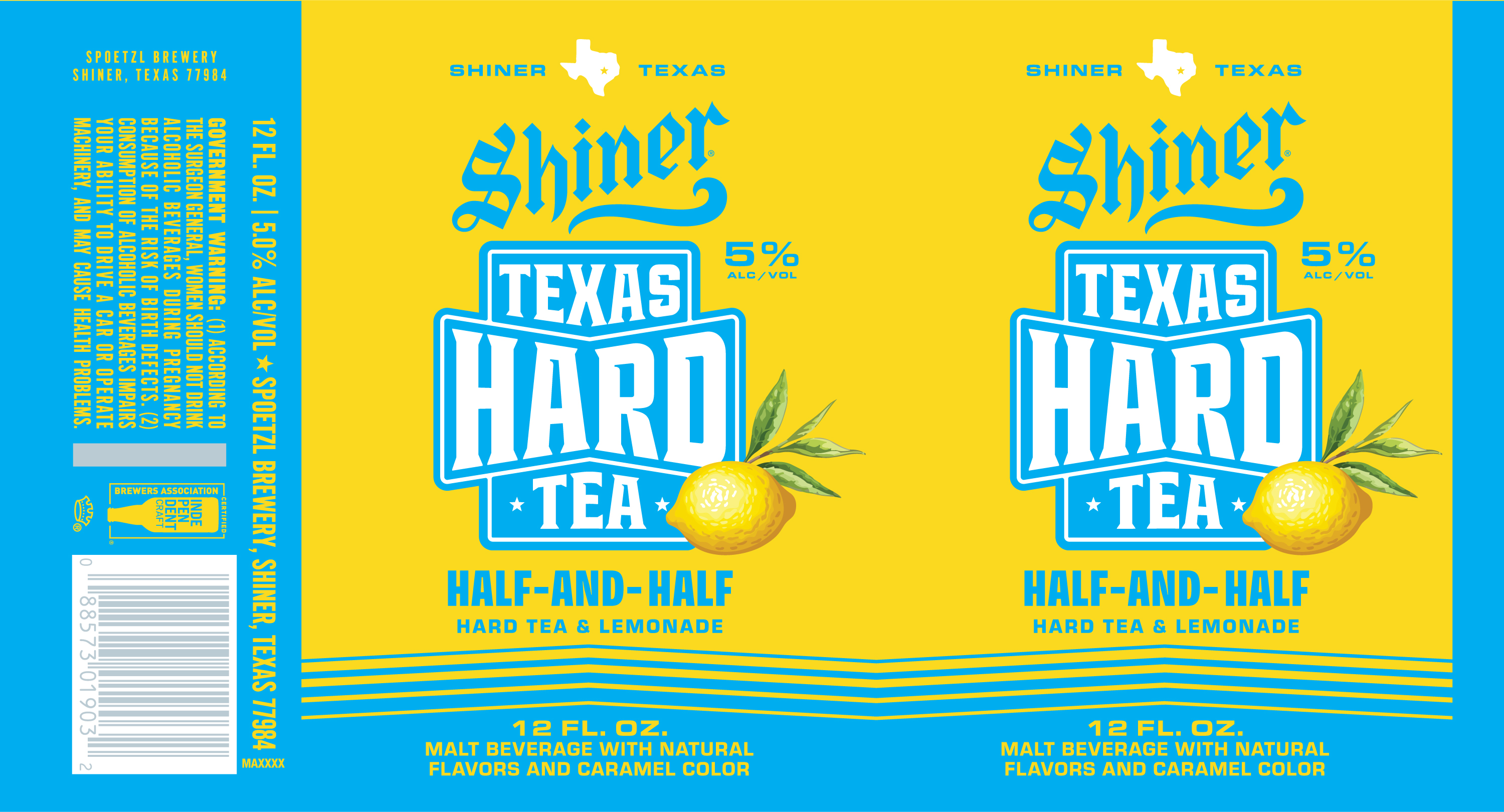 TABC label artwork for Shiner Texas Hard Tea Half-and-Half