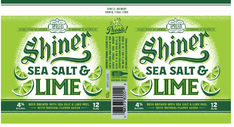TABC label artwork for Shiner Sea Salt & Lime