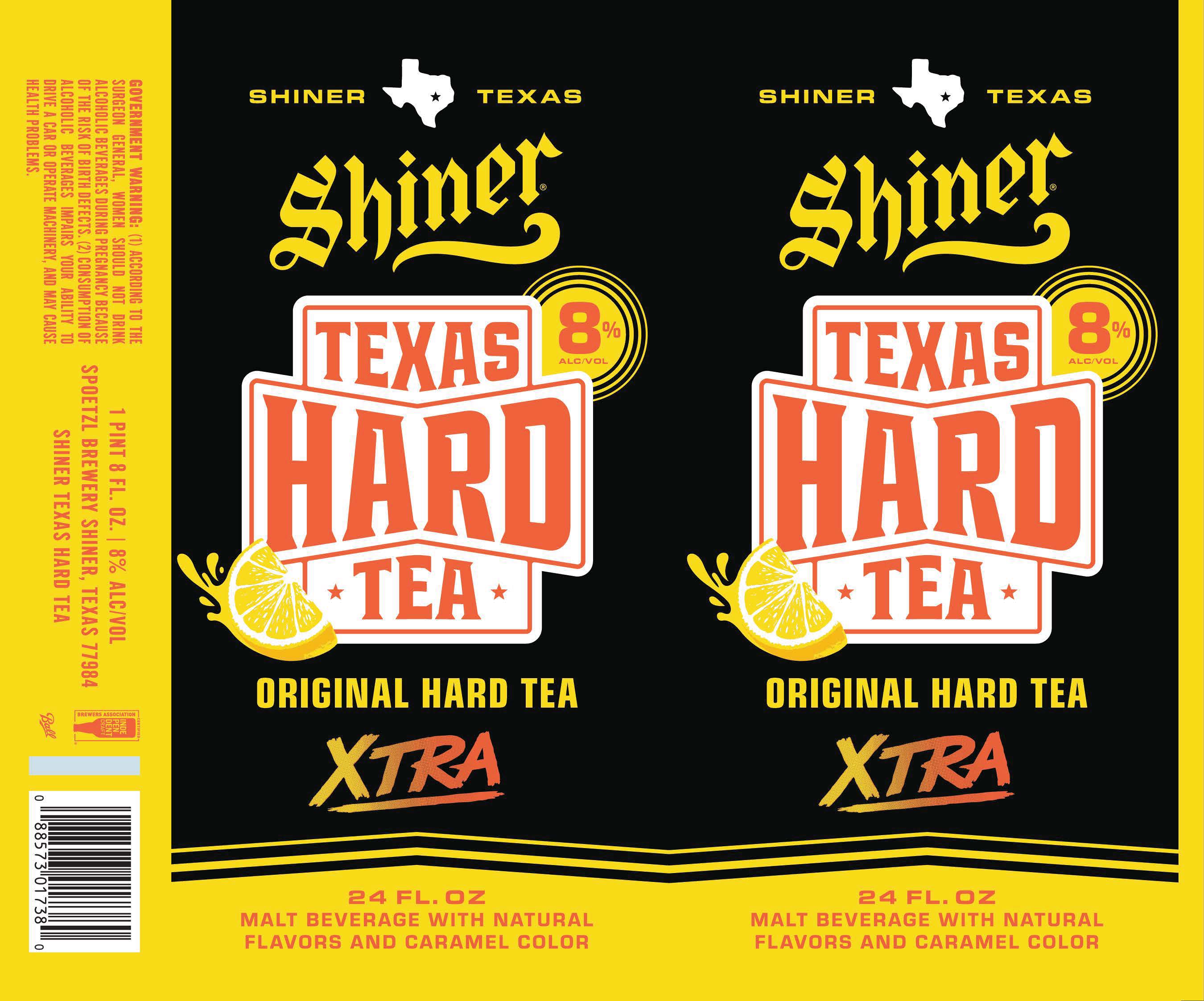 TABC label artwork for Shiner Texas Hard Tea Xtra