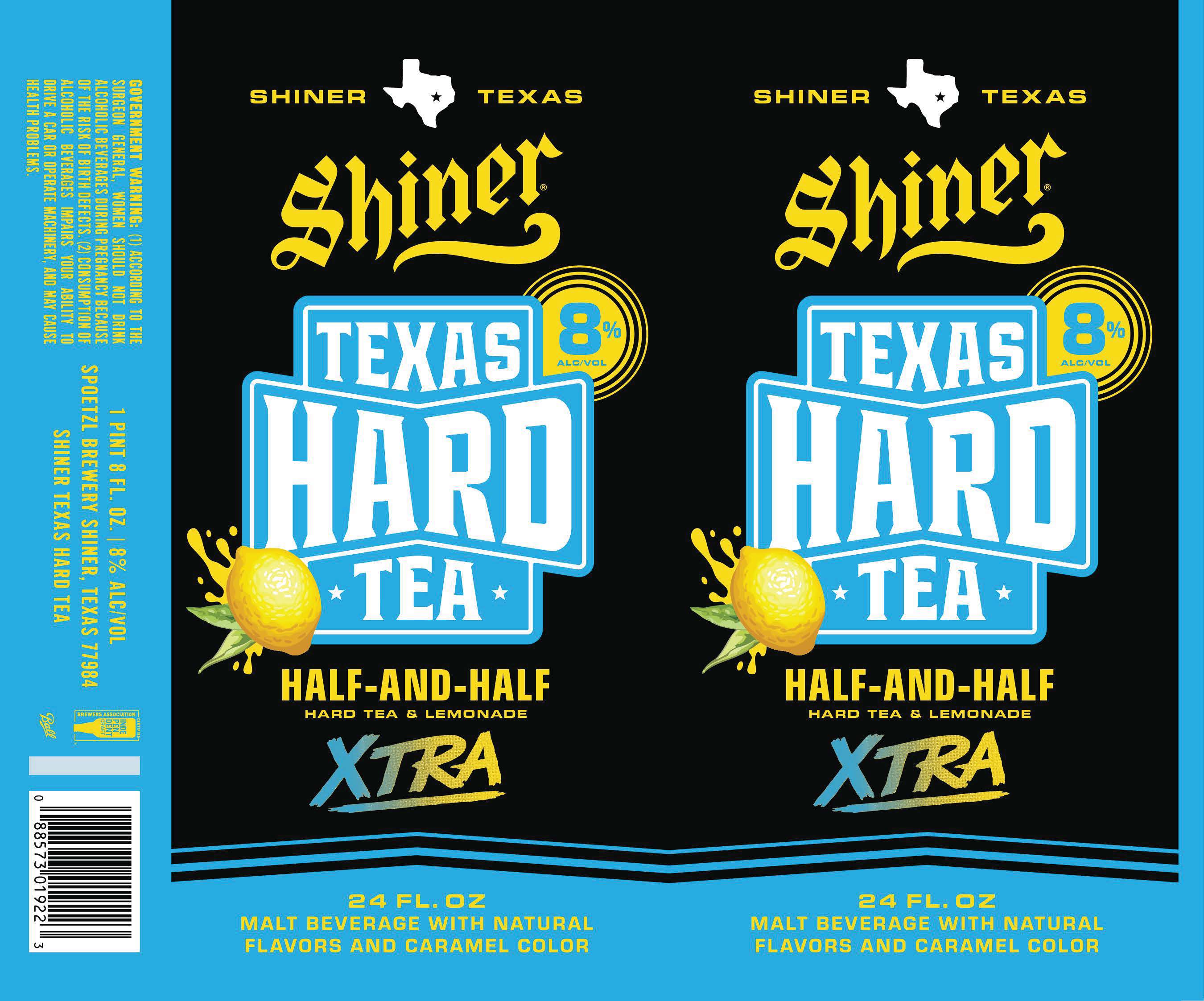 TABC label artwork for Shiner Texas Hard Tea Half-and-Half Xtra