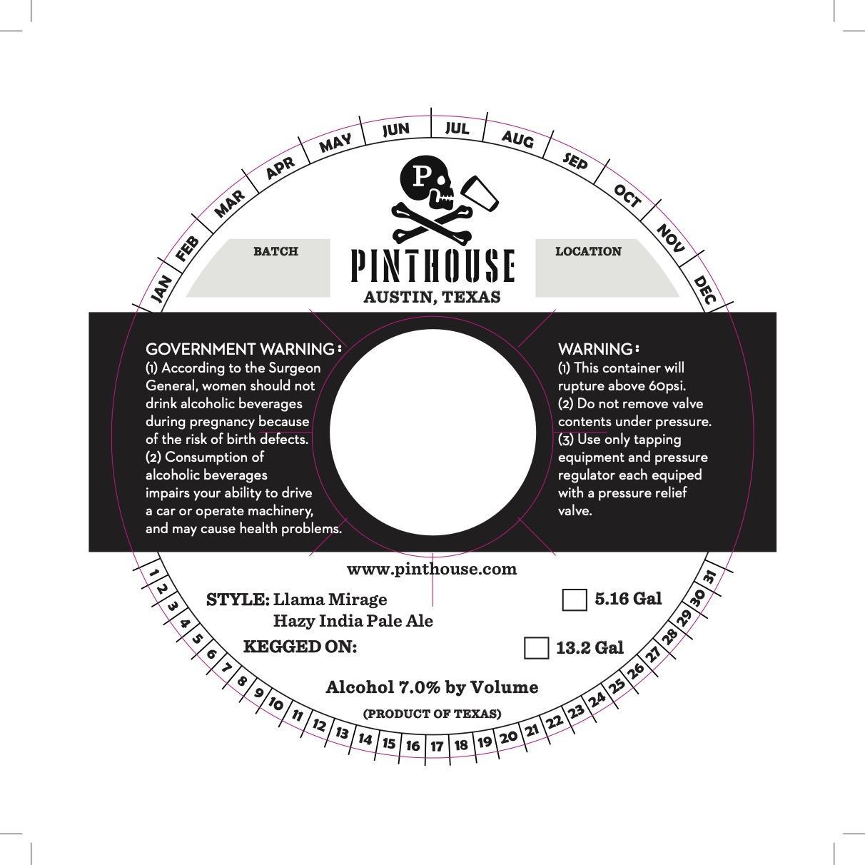 TABC label artwork for Llama Mirage