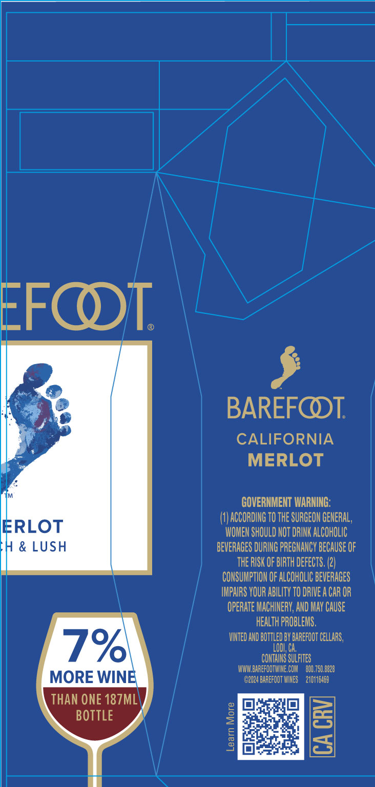 TABC label artwork for Barefoot Merlot California