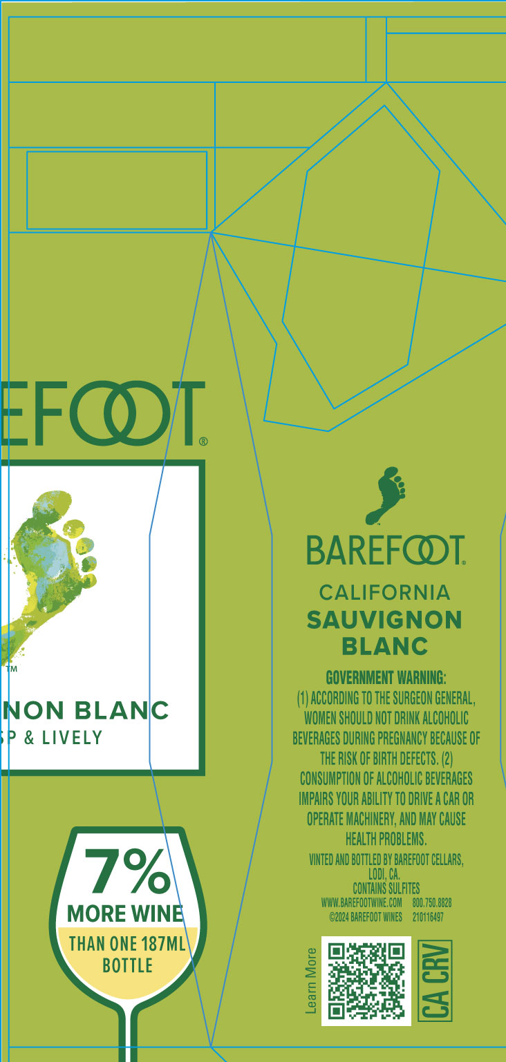 TABC label artwork for Barefoot Sauvignon Blanc California