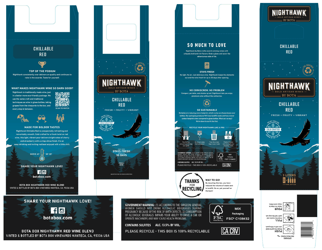 TABC label artwork for BOTA BOX NIGHTHAWK CHILLABLE RED WINE BLEND