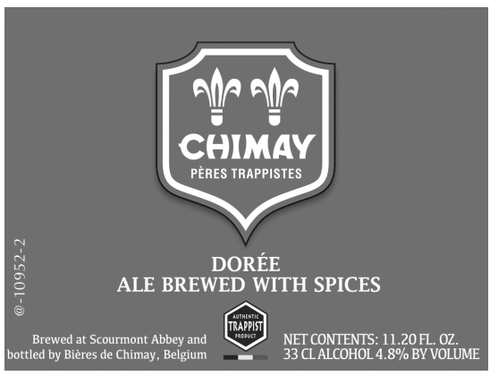 TABC label artwork for Chimay Doree