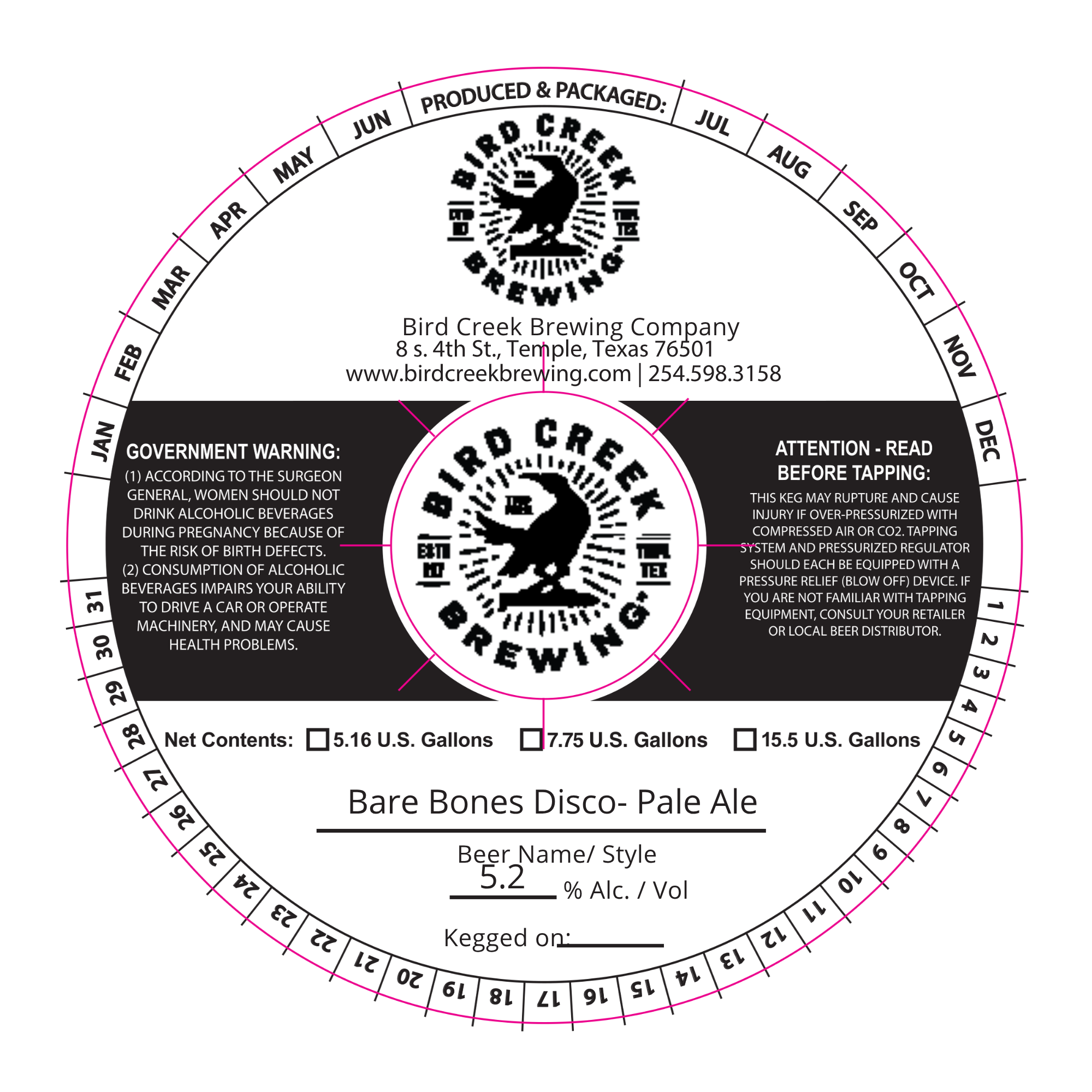 TABC label artwork for Bare Bones Disco