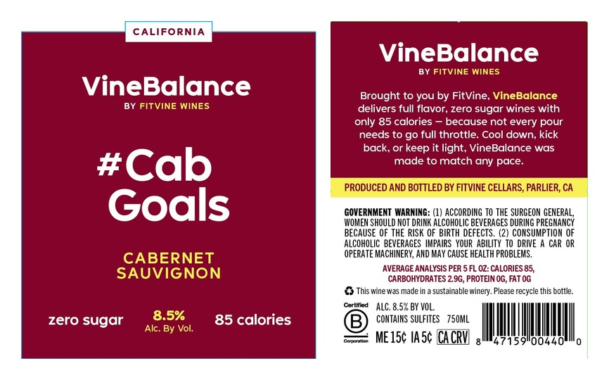 TABC label artwork for VINEBALANCE CABERNET SAUVIGNON