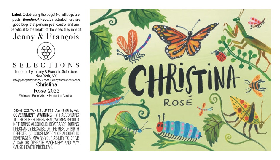 TABC label artwork for CHRISTINA ROSE