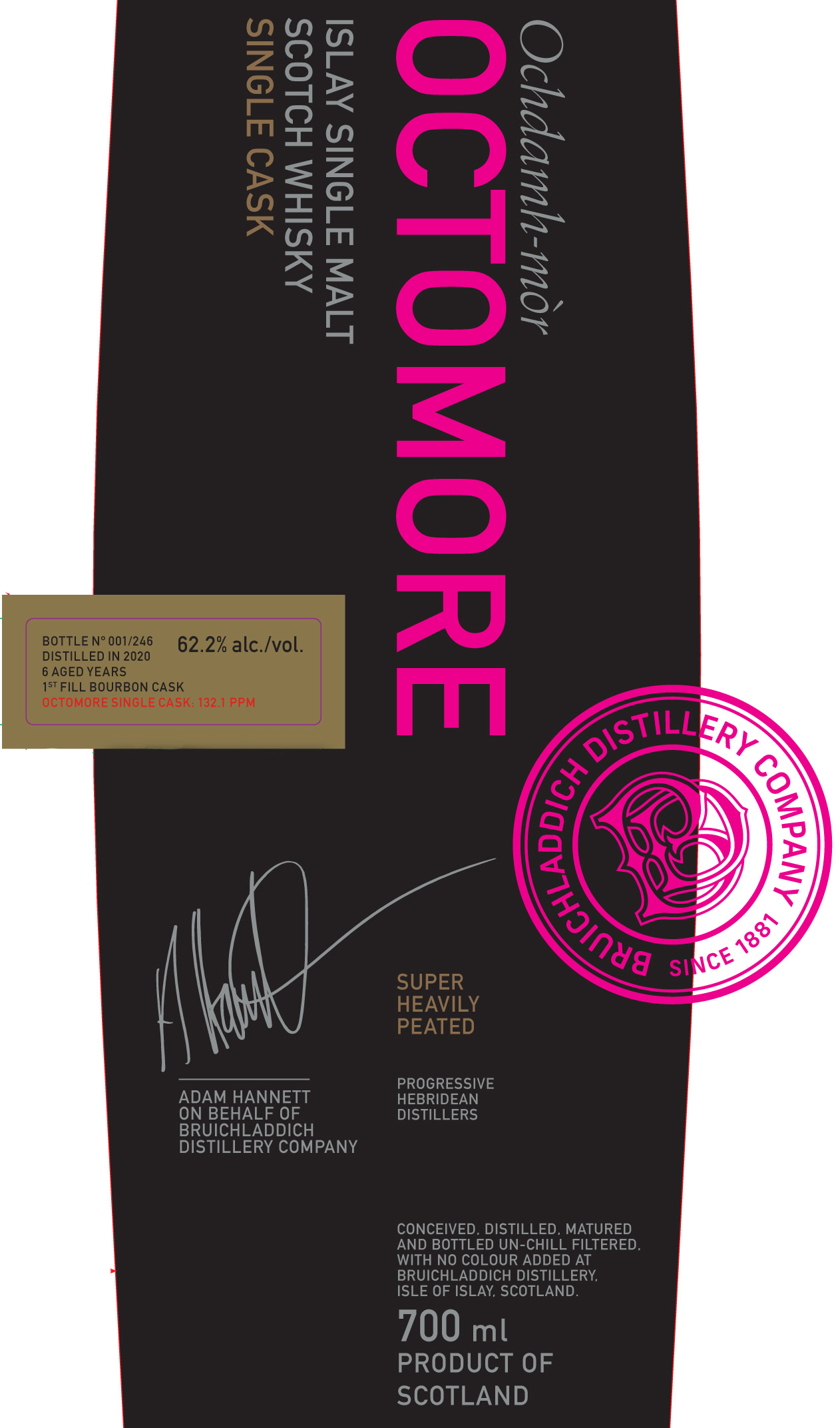TABC label artwork for Octomore Single Cask #1685