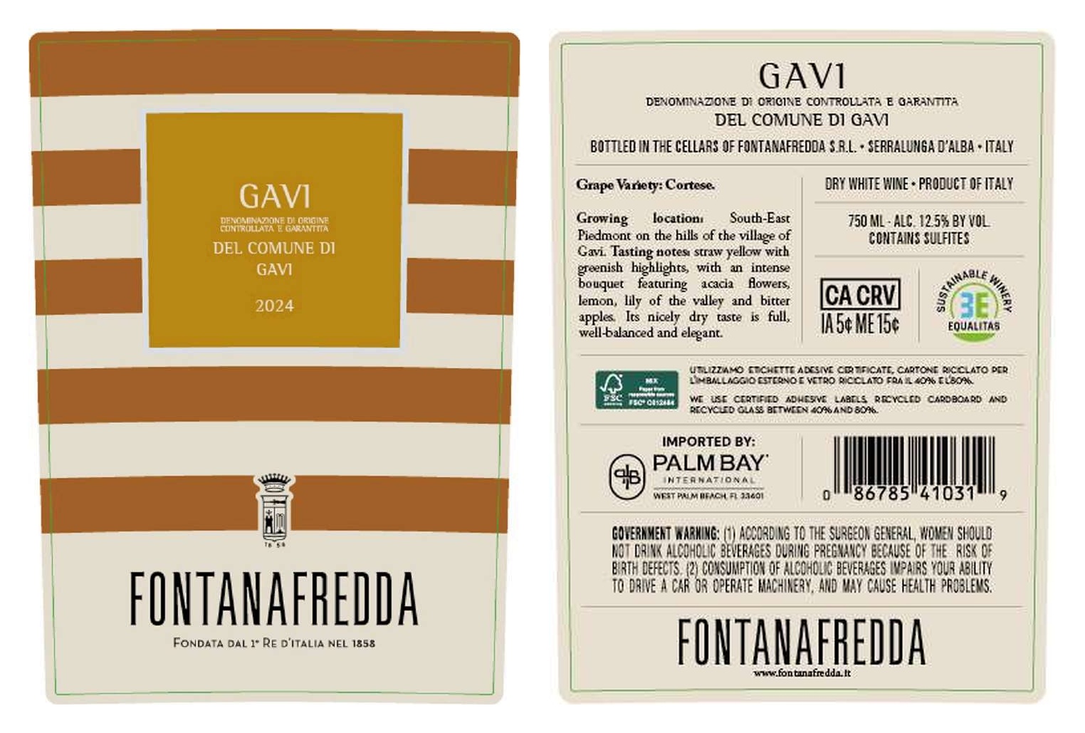 TABC label artwork for FONTANAFREDDA GAVI DI GAVI