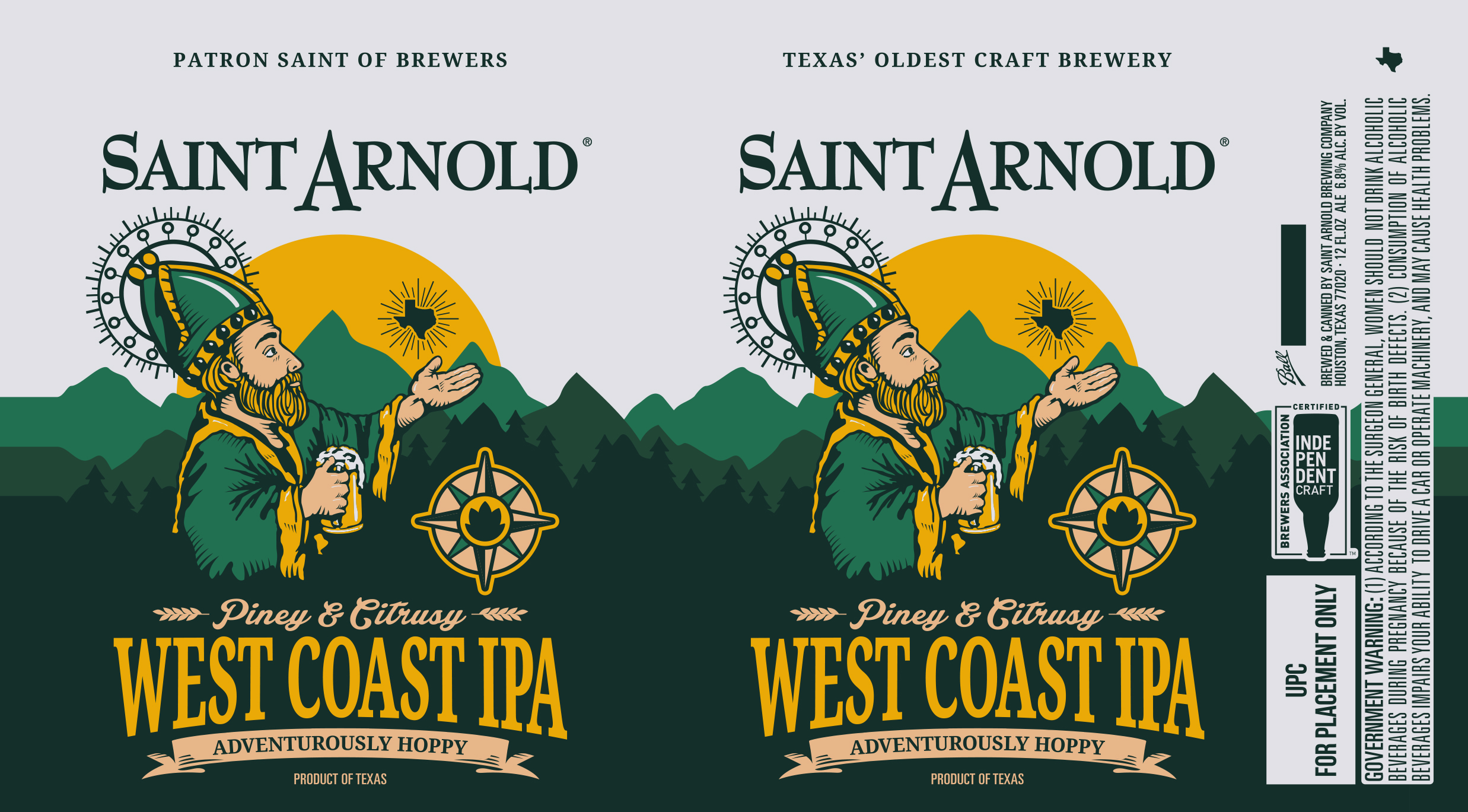 TABC label artwork for West Coast IPA