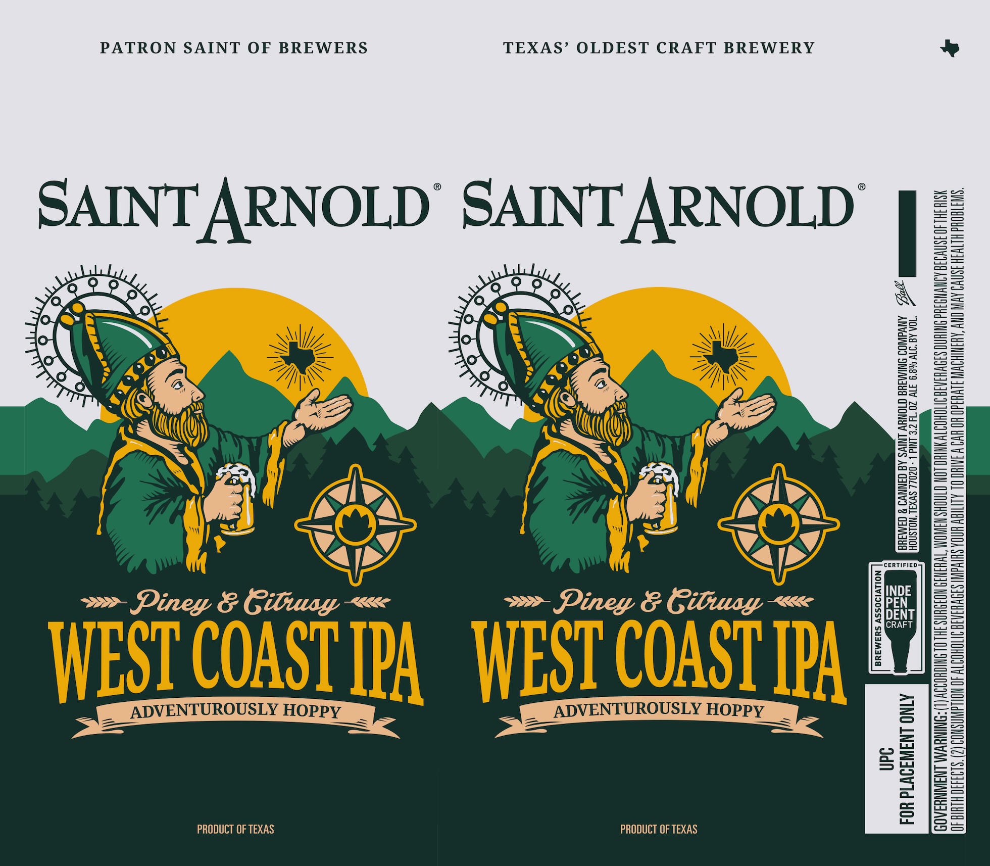TABC label artwork for West Coast IPA
