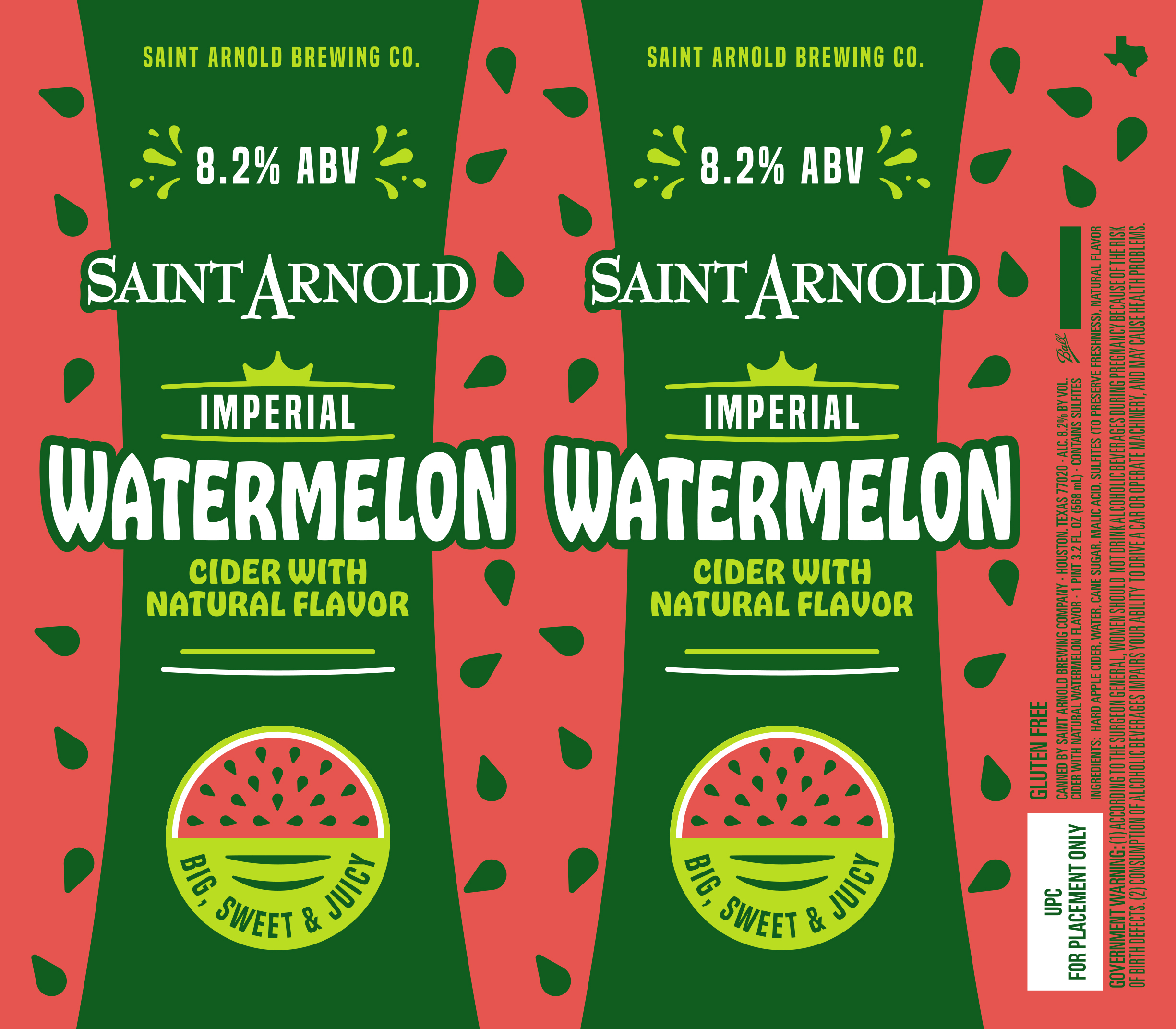 TABC label artwork for Imperial Watermelon