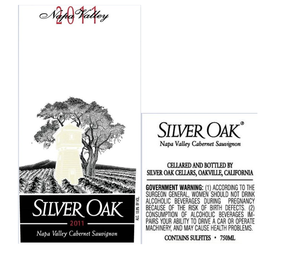 TABC label artwork for SILVER OAK CABERNET SAUVIGNON NAPA VALLEY