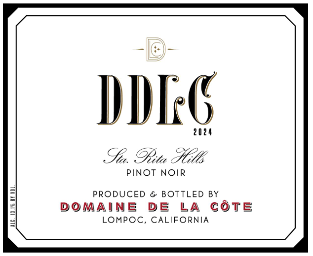 TABC label artwork for DOMAINE DE LA COTE PINOT NOIR STA RITA HILLS DDLC