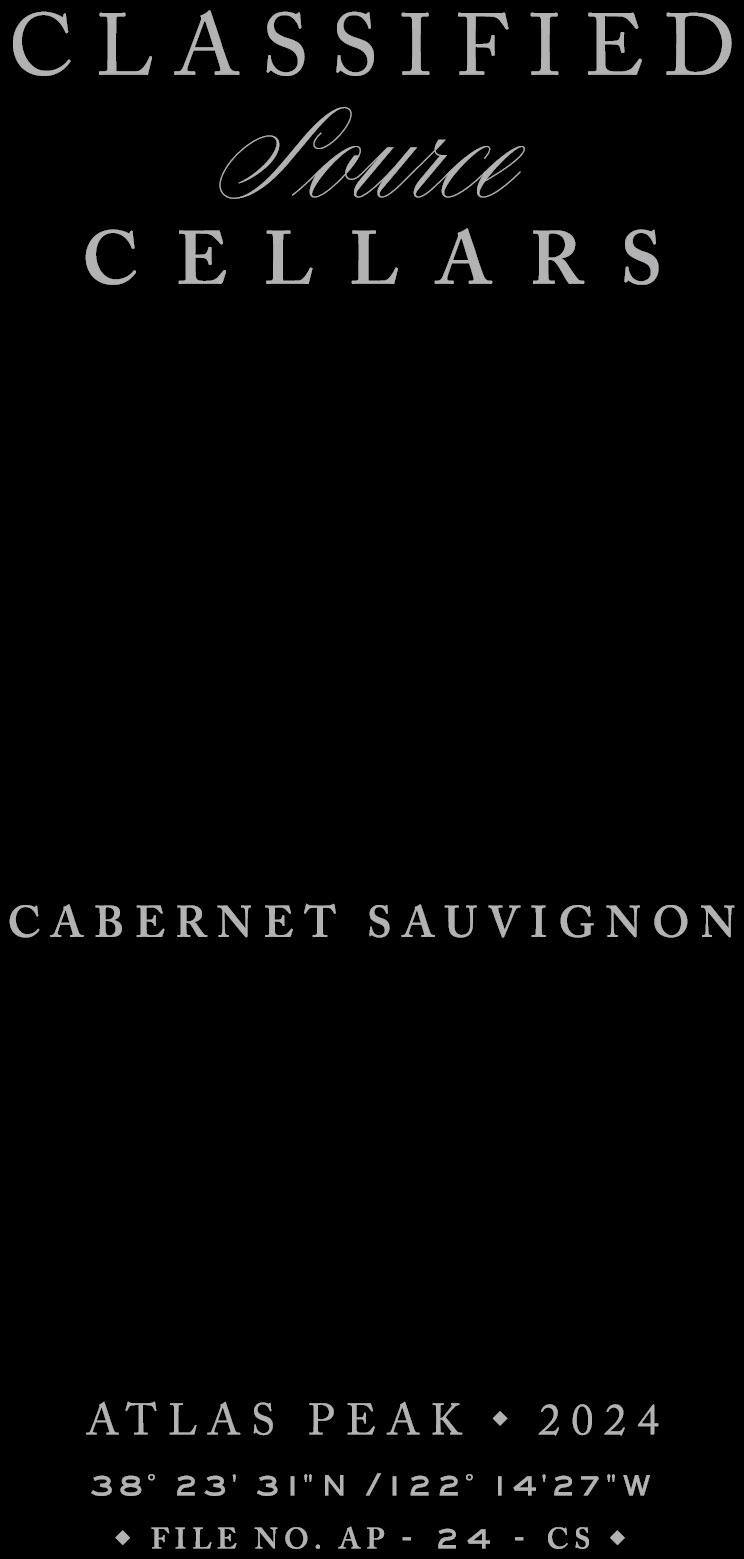 TABC label artwork for CLASSIFIED SOURCE CELLARS CABERNET SAUVIGNON