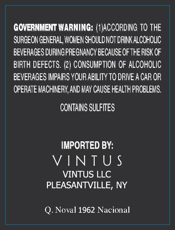 TABC label artwork for Quinta do Noval Nacional Port 750ml 1pk VINTUS