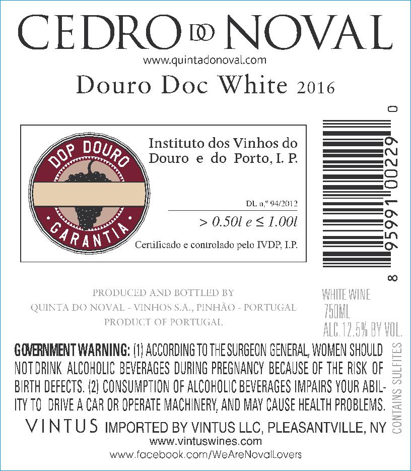 TABC label artwork for Quinta do Noval Branco Reserva 2023 750ml 6pk 13.5ABV VINTUS