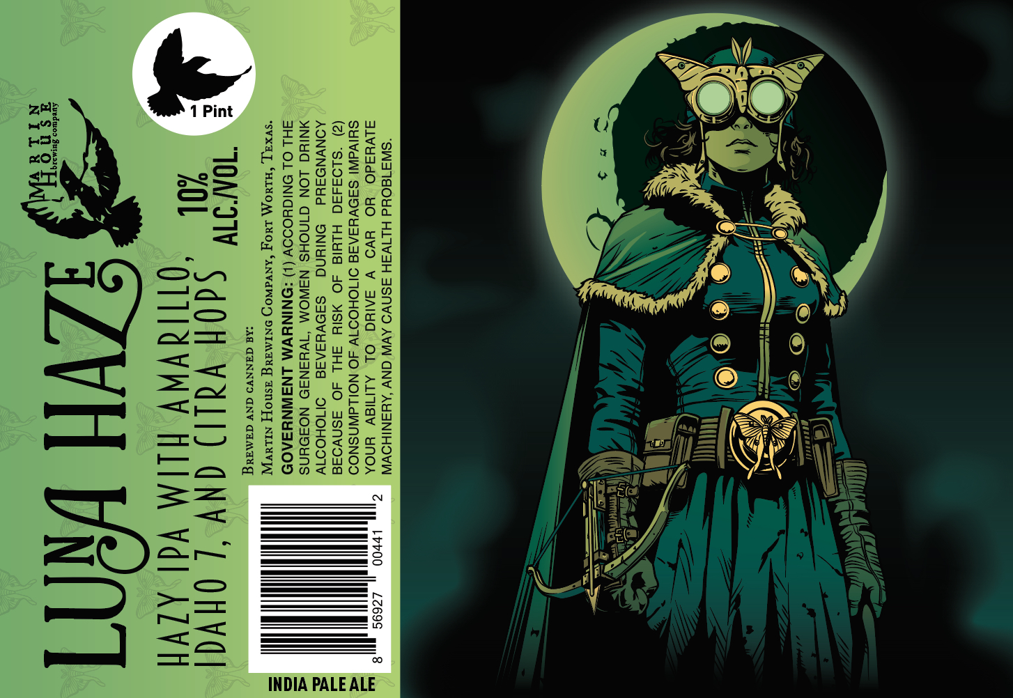TABC label artwork for Luna Haze Can