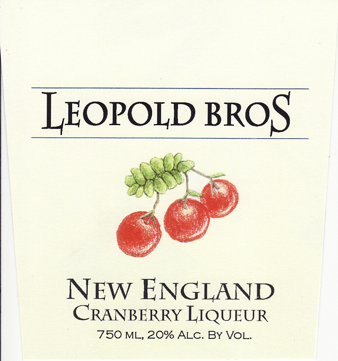 TABC label artwork for New England Cranberry Liqueur
