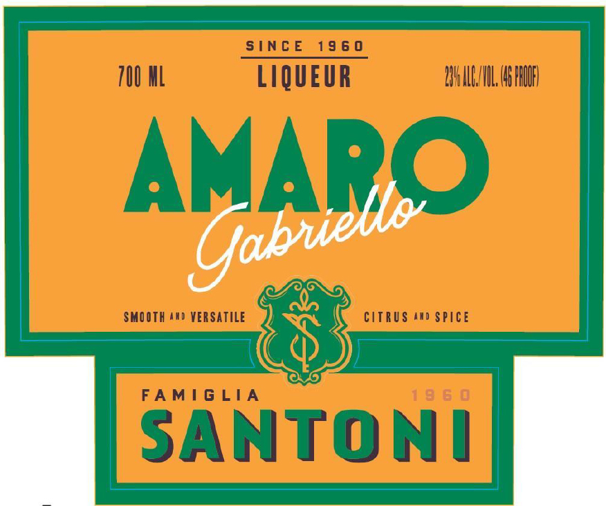 TABC label artwork for Famiglia Santoni Amaro Gabriello