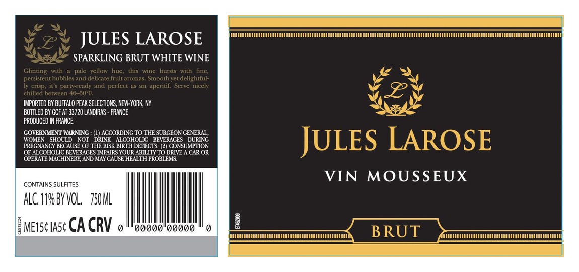 TABC label artwork for JULES LAROSE VIN MOUESSEUX