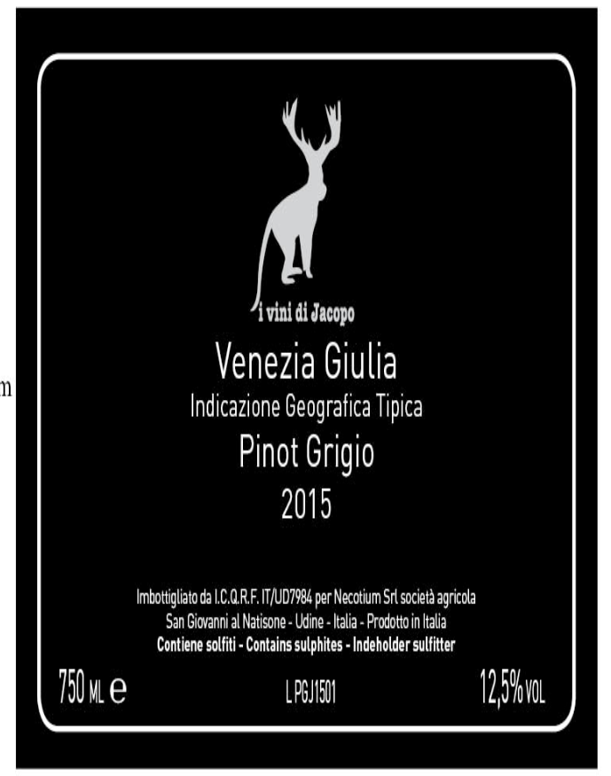 TABC label artwork for VENEZIA GIULIA NECOTIUM SRL
