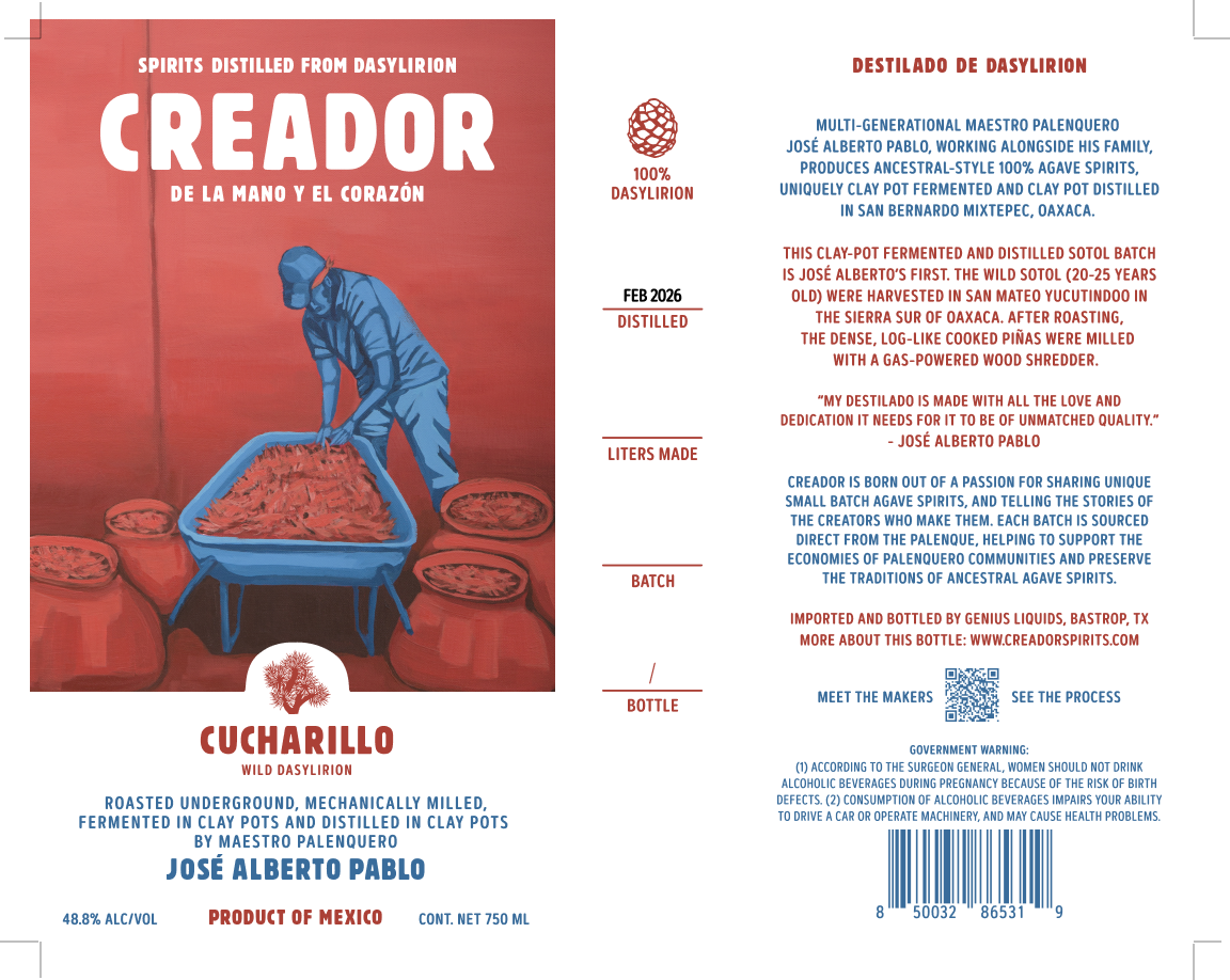 TABC label artwork for Creador Cucharillo