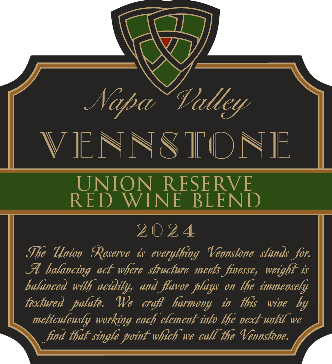 TABC label artwork for Vennstone Union Reserve Merlot Petite Sirah Cabernet Sauvignon Napa Valley