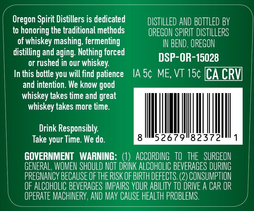 TABC label artwork for Oregon Spirit Distillers Bottled In Bond Rye Whiskey Aged 6 Years