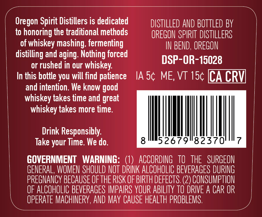 TABC label artwork for Oregon Spirit Distillers Bottled In Bond Bourbon Whiskey Aged 6 Years