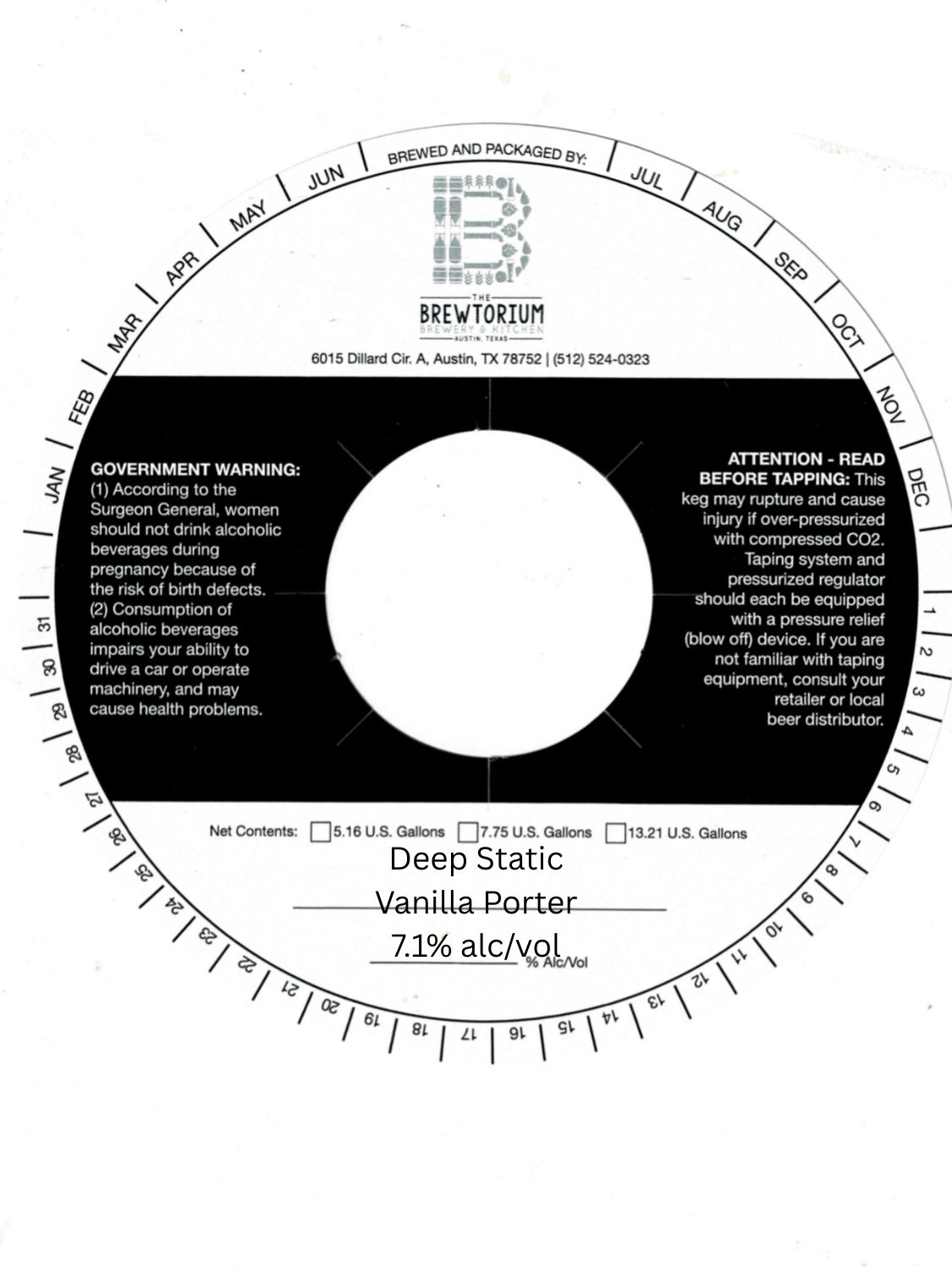 TABC label artwork for Deep Static