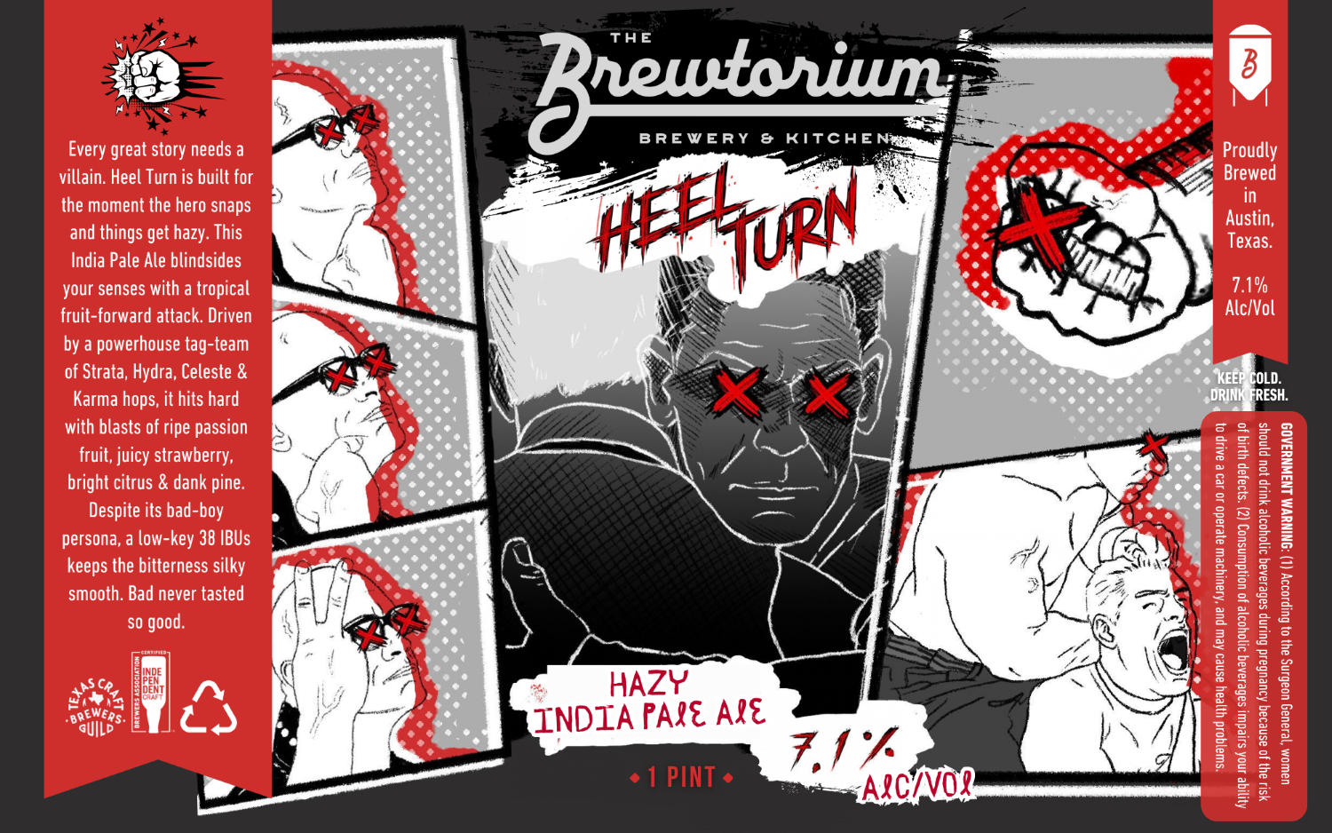 TABC label artwork for Heel Turn